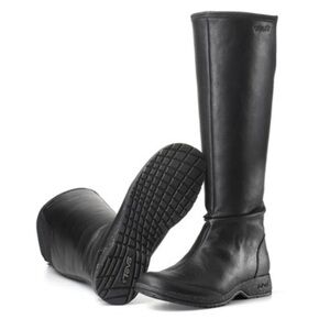 Teva Afton Black Knee-High Leather Boots
